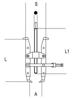 Beta 1511/1 Trekker Buiten | Omkeerbare Armen | 25 - 80 Mm [015110001] -Makita || Beta || Metabo Verkoopwinkel Beta 1511 1 015110001 ext 2