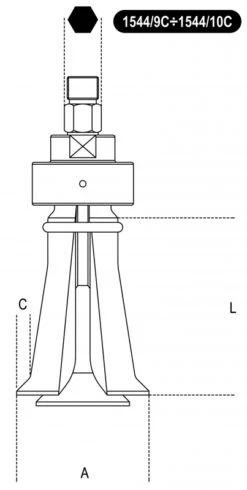 Beta 1545/C5M Trekkerset | Trekker 1542/1 Met 5 Binnentrekkers 1544 [015450011] -Makita || Beta || Metabo Verkoopwinkel Beta 1545 C5M 015450011 ext 5