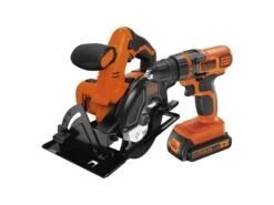 Black & Decker BDCDDCS18B2 Combiset | Schroef-/boormachine+Cirkelzaag | 2x18V 2.0Ah Li-Ion [BDCDDCS 18B2]