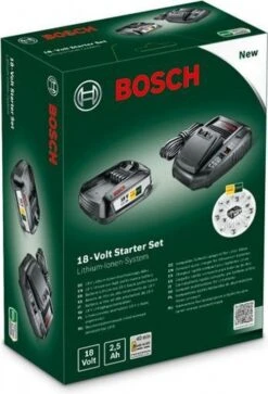 Bosch Groen 18 Volt Starterset Acculader + Accu 18 Volt 2.5 Ah L-Ion | Power4All | 60 Minuten [1.600.A00.K1P] -Makita || Beta || Metabo Verkoopwinkel Bosch 18 Volt Starterset 1.600.A00.K1P ext 2