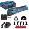Bosch Professional GOP 12 V-28 + Acc-set AccuMultitool | 12 V 3.0 Ah Li-Ion | Sl | +L-Boxx | +Acc-set [0.601.8B5.006] -Makita || Beta || Metabo Verkoopwinkel Bosch Blauw GOP 12 V 28 Acc set 0.601.8B5.006