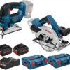 Bosch Professional GST18V-LiB + GKS18V-57G Decoupeerzaag + Cirkelzaag | 18V 8,0Ah ProCore | L-Boxx [06015A6101 + 06016A2101] -Makita || Beta || Metabo Verkoopwinkel Bosch Blauw GST18V LiB GKS18V 57G 06015A6101 06016A2101