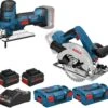 Bosch Professional GST18V-LiS + GKS18V-57G Decoupeerzaag + Cirkelzaag | 18V 8,0Ah ProCore | L-Boxx [06015A5101 + 06016A2101] -Makita || Beta || Metabo Verkoopwinkel Bosch Blauw GST18V LiS GKS18V 57G 06015A5101 06016A2101