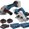 Bosch Professional GWS18V-10PC+GKS18V-57G Haakse Slijper + Cirkelzaag | 18V 8,0Ah ProCore | L-Boxx [06019G3E0B + 06016A2101] -Makita || Beta || Metabo Verkoopwinkel Bosch Blauw GWS18V 10PC GKS18V 57G 06019G3E0B 06016A2101