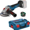 Bosch Professional GWS 18V-10 PSC Solo Accu Haakse Slijper | 125mm | 18V | Connect | Solo | +L-Boxx [0.601.9G3.F0B] -Makita || Beta || Metabo Verkoopwinkel Bosch Blauw GWS 18V 10 PSC Solo 0.601.9G3.F0B