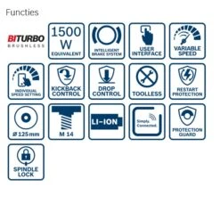 Bosch Professional GWS 18V-15 SC Accu Haakse Slijper | 18 Volt | Basic | +L-Boxx [0.601.9H6.100] -Makita || Beta || Metabo Verkoopwinkel Bosch Blauw GWS 18V 15 SC 0.601.9H6.101 ext 3 4