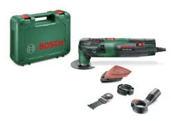 Bosch Groen PMF 250 CES Multitool Multitool | 250 Watt | Electronic | Koffer | +Toebehoren [0.603.102.100]