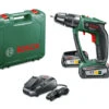 Bosch Groen PSB 18 LI-2 Ergonomic Accu Klopboor | 32 Nm | 2x 18 Volt 2,5 Ah Li-Ion | +Koffer [0.603.9B0.301] -Makita || Beta || Metabo Verkoopwinkel Bosch PSB 18 LI 2 Ergonomic 0.603.9B0.301