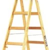 Brennenstuhl 1481040 Ladder | Hout | Dubbel | 2 X 4 Treden | 1,2 Meter [Dubbele Ladder Hout]