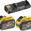 DeWALT DCB132X2 Starterkit | Duolader + 2x 54V 9,0Ah XR Flexvolt [DCB132X2-QW] -Makita || Beta || Metabo Verkoopwinkel DeWALT DCB132X2 DCB132X2 QW