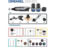 Dremel 8240-5/65 Multitool | 2x Accu 12V 2,0 Ah Li-Ion | 5 Hulpstuk + 65 Acc. [F.013.824.0JK] -Makita || Beta || Metabo Verkoopwinkel Dremel 8240 5 65 F.013.824.0JK ext 5