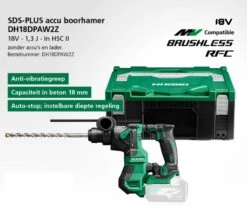 HiKOKI DH18DPAW2Z Accu Boorhamer | 18 Volt | SDS-plus | Basic | +Systainer [DH18DPAW2Z] -Makita || Beta || Metabo Verkoopwinkel HiKOKI DH18DPAW2Z DH18DPAW2Z ext 2