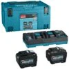 Makita 191Y97-1 Starterset XGT 40Volt | 2x Accu BL4080F+Duo Lader DC40RB | Mbox [2xBL4080F + DC40RB] -Makita || Beta || Metabo Verkoopwinkel Makita 191Y97 1 2xBL4080F DC40RB