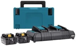 Makita 198077-8 Starterset 18 Volt | 2x Accu BL1860B En Lader DC18RD | +MBox [2xBL1860B + DC18RD] -Makita || Beta || Metabo Verkoopwinkel Makita 197629 2 1xBL4040 DC40RA ext 2 1