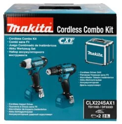 Makita CLX224SAX1 Combiset | 12 Volt 2,0 Ah Li-Ion | Koffer [DF333 + TD110 + Koffer] -Makita || Beta || Metabo Verkoopwinkel Makita CLX224SAX1 DF333 TD110 Koffer ext 3
