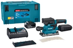 Makita DBO381RTJU Vlakschuurmachine | 93x185 Mm | 18V 5,0 Ah Li-Ion | +AWS +M-Box [DBO381]
