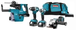 Makita DLX4103W (3x Accu) Combiset | 4x Machine | 3x Accu 18 Volt 5.0 Ah | +Tas [DLX4103W]