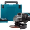 Makita GA016GM201 Accu Haakse Slijper | 125 Mm | XGT 40 Volt 4,0 Ah |+Mbox [GA016G]