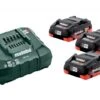 Metabo 685132000 Accu Set | 3x Accu 18 Volt 4,0 Ah Li-Ion | +Lader ASC 55 [Basis Set 4,0Ah Li-HD] -Makita || Beta || Metabo Verkoopwinkel Metabo 685132000 Basis Set 40Ah Li HD