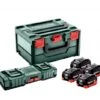 Metabo Basis Set 4x LiHD 10,0 Ah Basis Set | 4x Accu 18V 10 Ah LiHD +Lader ASC 145 DUO | +MetaBOX [685143000] -Makita || Beta || Metabo Verkoopwinkel Metabo Basis set 4x LiHD 100 Ah 685143000