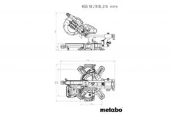 Metabo KGS 18 LTX BL 216 Accu Afkortzaag | 216 Mm | Trekfunctie | 18 Volt 4.0 Ah Li-Power [614216920] -Makita || Beta || Metabo Verkoopwinkel Metabo KGS 18 LTX BL 216 614216920 ext 4