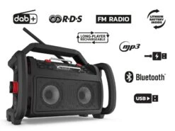 PerfectPro ROCKPRO Bouw Radio | 240 Volt | Netstroom Of Batterij [RP2] -Makita || Beta || Metabo Verkoopwinkel PerfectPro ROCKPRO RP2 ext 6