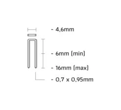 Union 1AE/O-16 Tacker | Lucht | Rugbreedte 4.60 | O-Nieten 6-16 Mm | Koffer [1AE/O-16] -Makita || Beta || Metabo Verkoopwinkel Union 1AE O 16 1AE O 16 ext 3